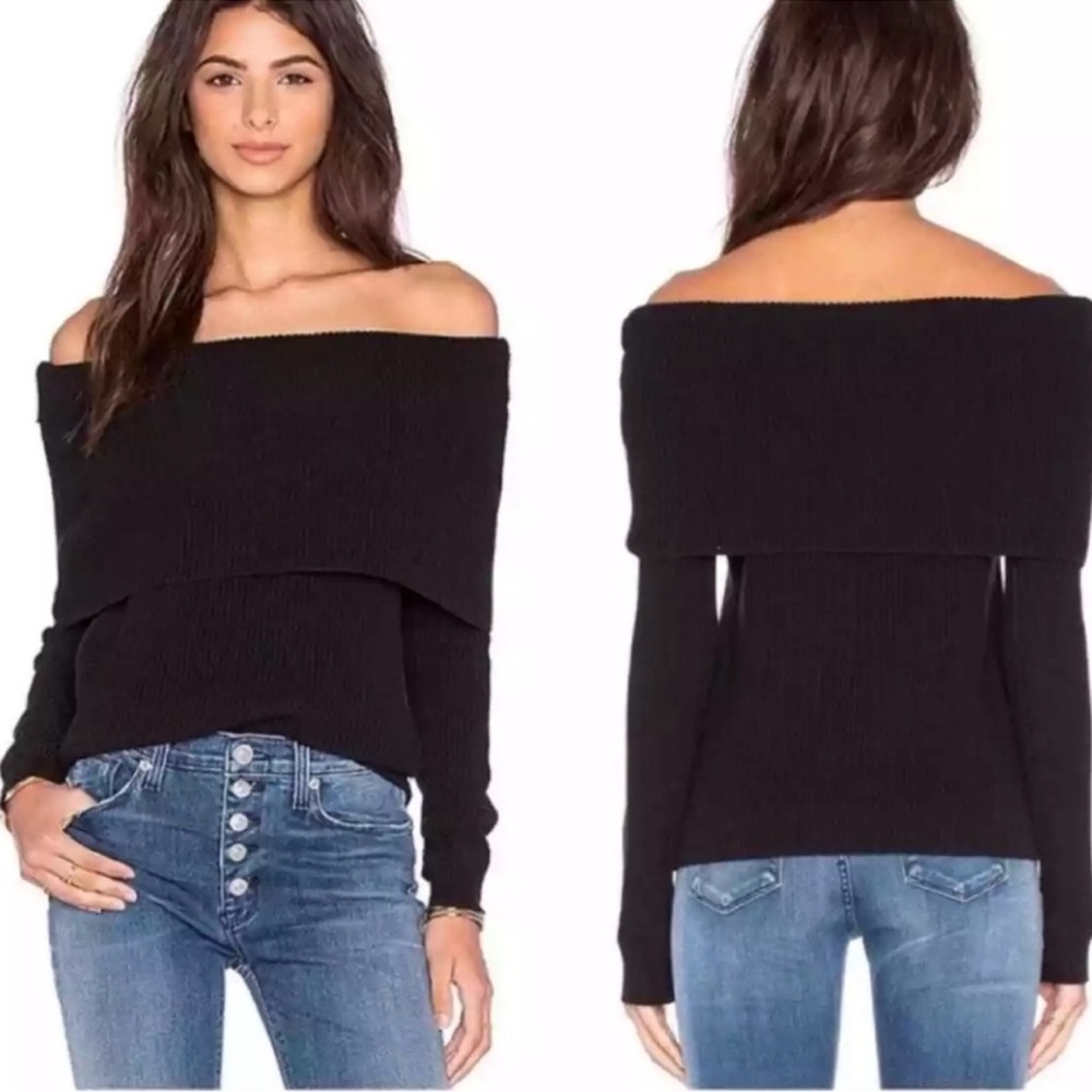 Lovers + Friends Vylete Off The Shoulder Knit Sweater Size M